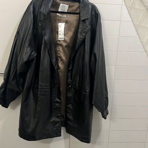 Urban outfitters oversized leather coat never worn!